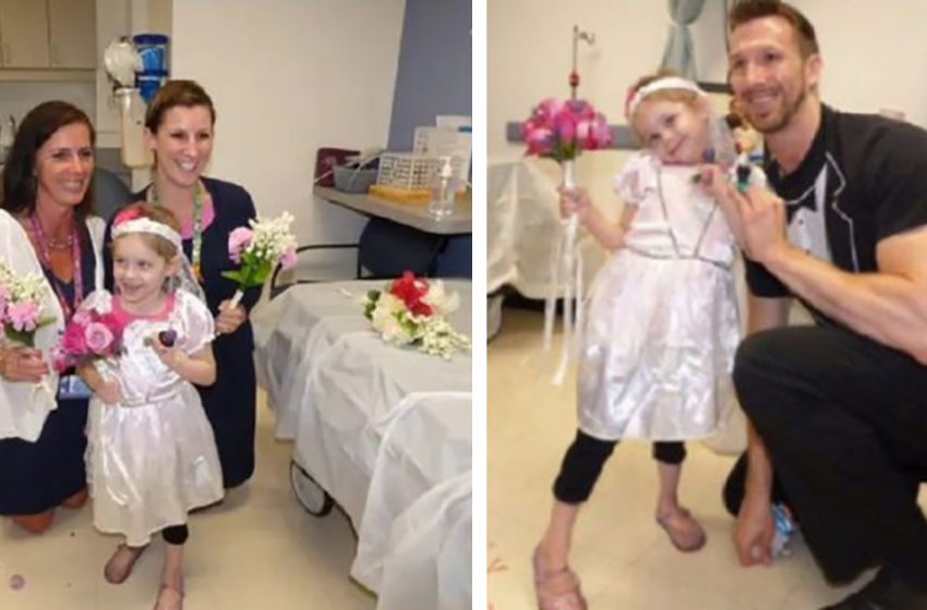  4-year-old little girl with cancer “married” her beloved doctor: such a memorable day for her