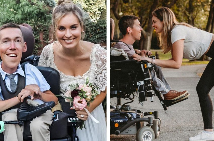  A girl fell in love with a guy who was confined to a wheelchair since childhood!