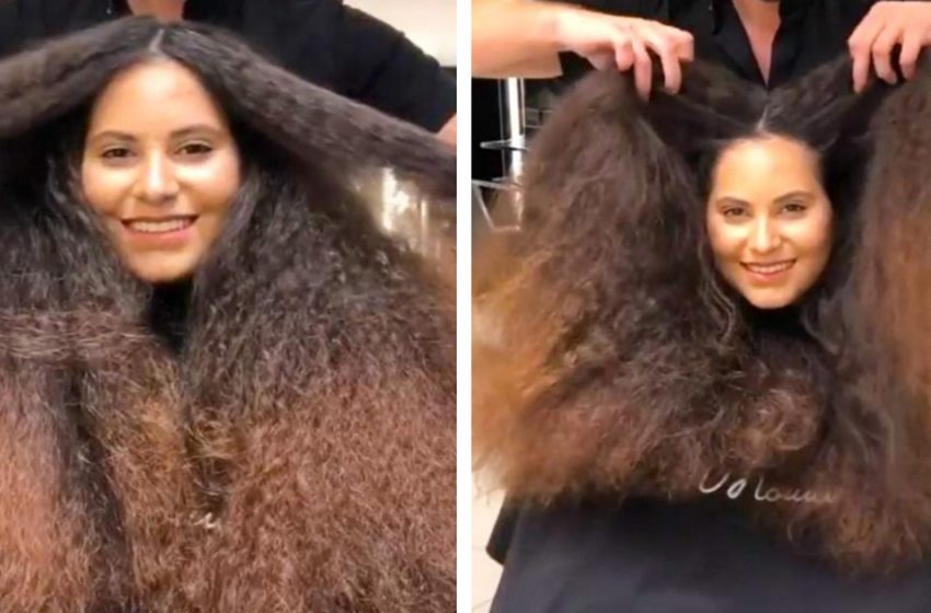  Hair style transformation – a girl with lush hair turned into an elegant beauty!