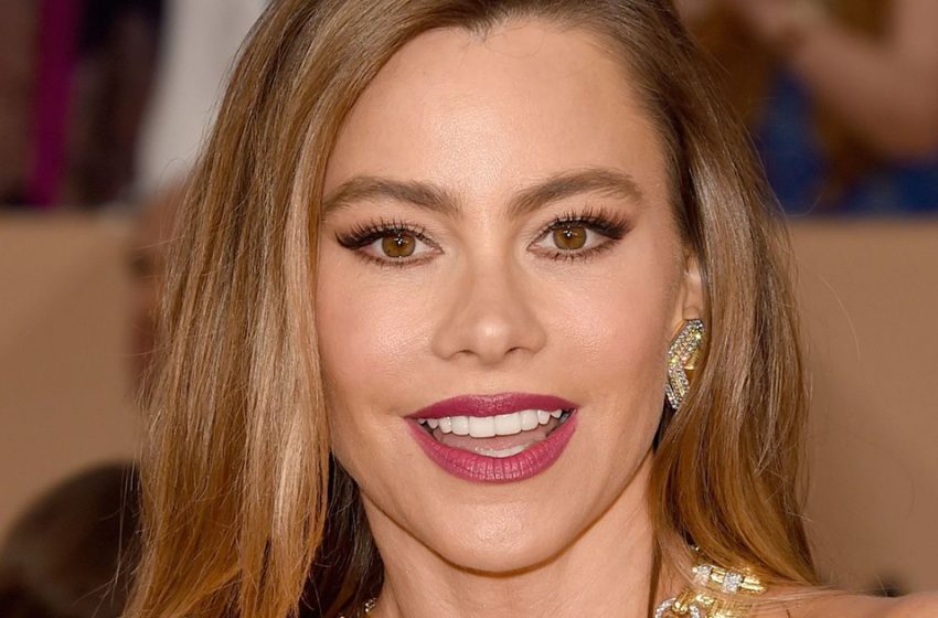  Sofia Vergara delighted funs with her new photos in a colorful swimming suit!