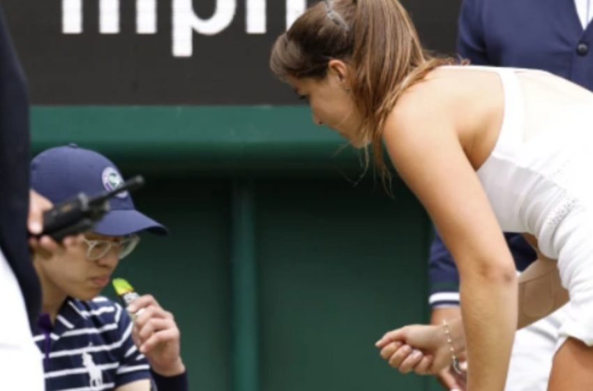  Tennis Player Stops The Game To Check On The Boy