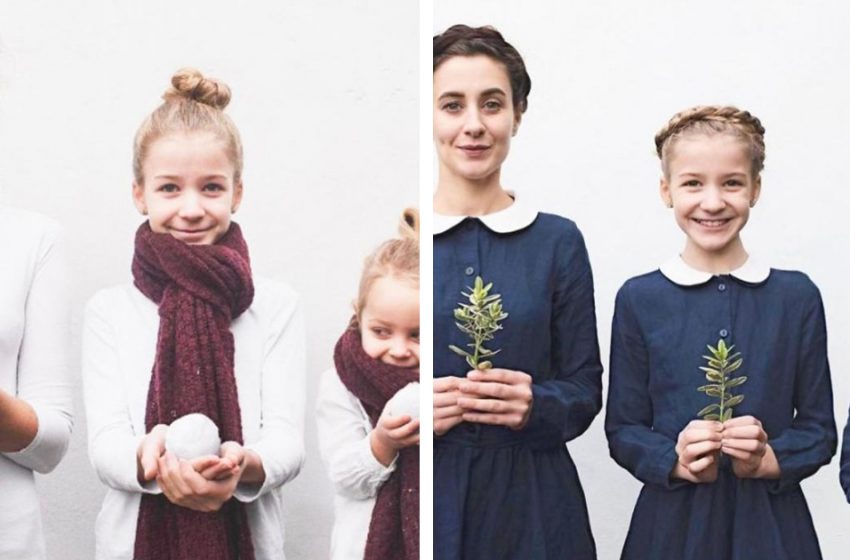  Mom With Her Daughters Conquers The Internet With Photos In The Same Outfits