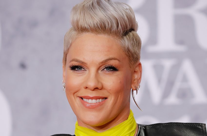  “Singer With Her “Retinue”: Pink In a Suit On a Naked Body Appeared At The Music Awards 2023!