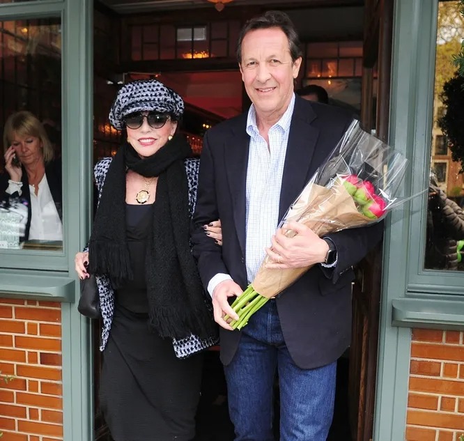 A Playful Outfit And A Young Husband Joan Collins Celebrates 90th   741fcb17429f0b9d0457f3bc2cf2f8e8 